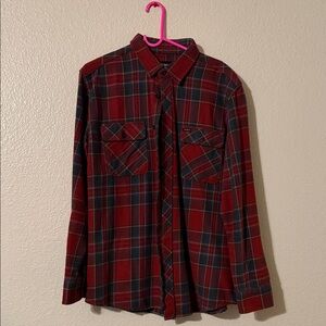 Brixton Men's Red Plaid Shirt